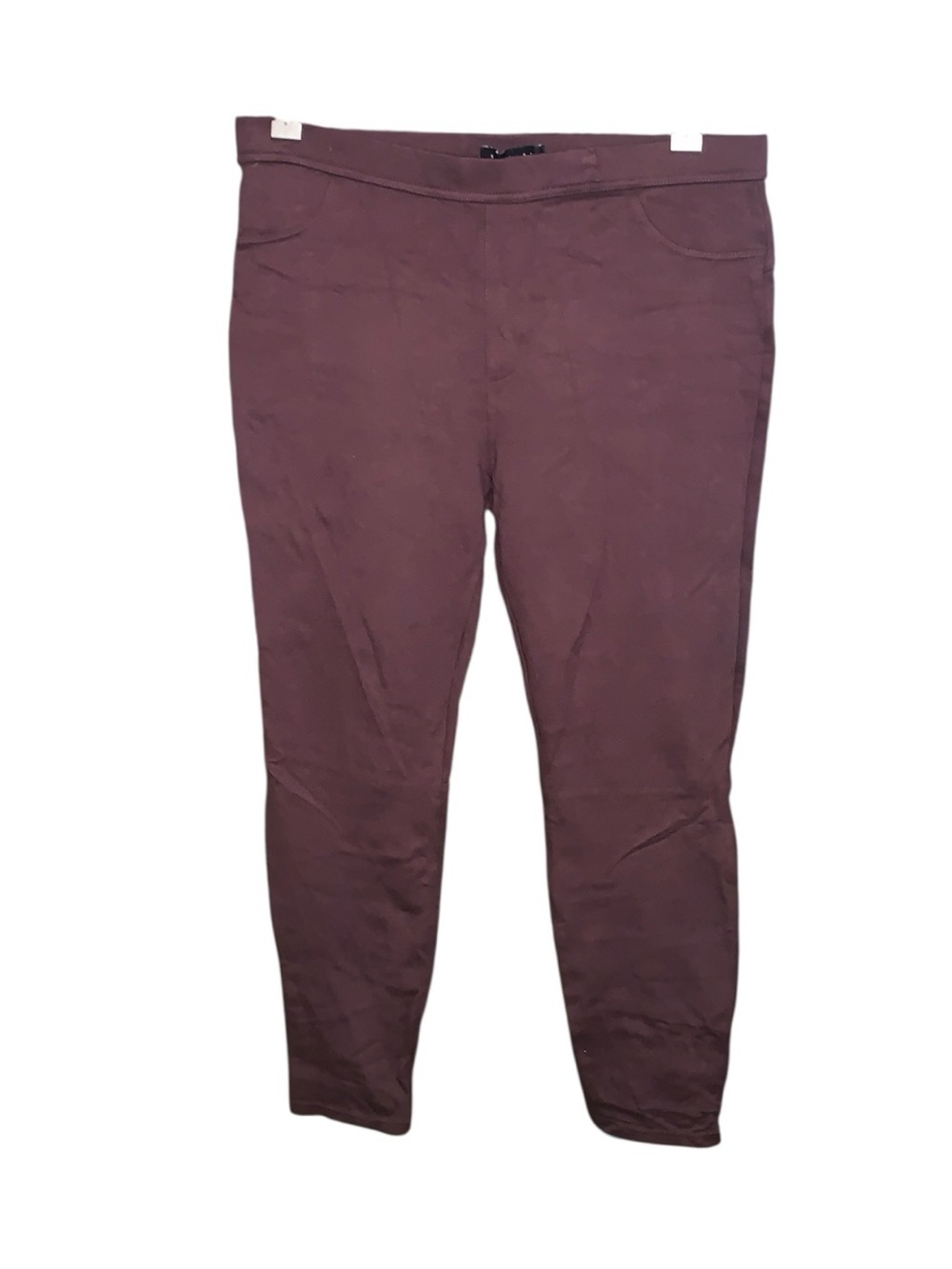 Sanctuary Pull On Skinny Ponte Knit Legging Pants Brown/Burgundy